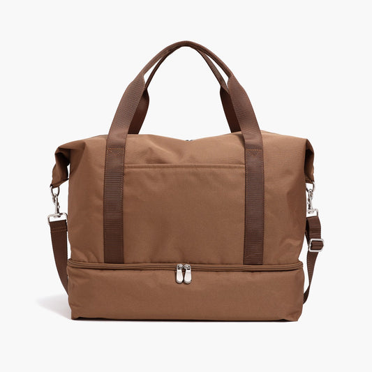 Deluxe Large Weekender Bag - 600D Poly - Golden Brown