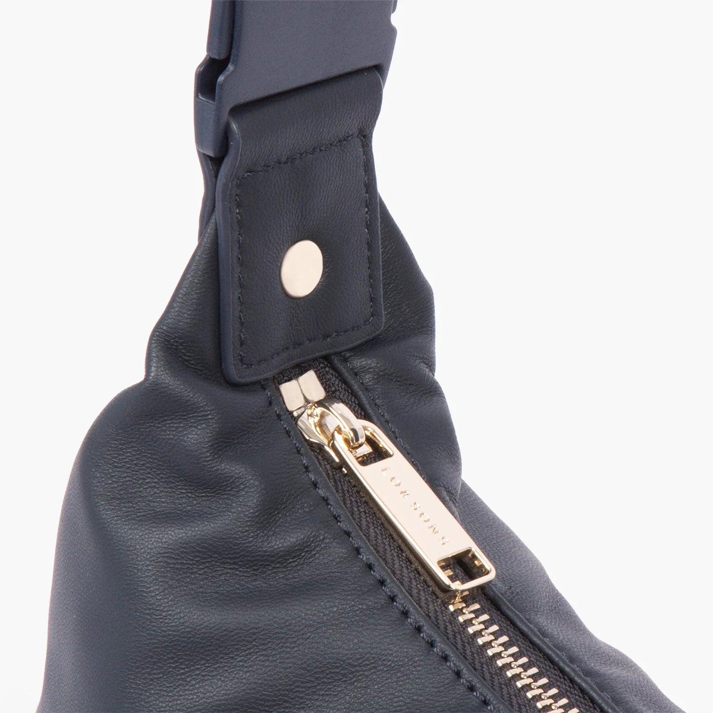 Lauren Hand Bag Inc Sheepskin Leather Convertible Crossbody - Navy/Gold/Camel