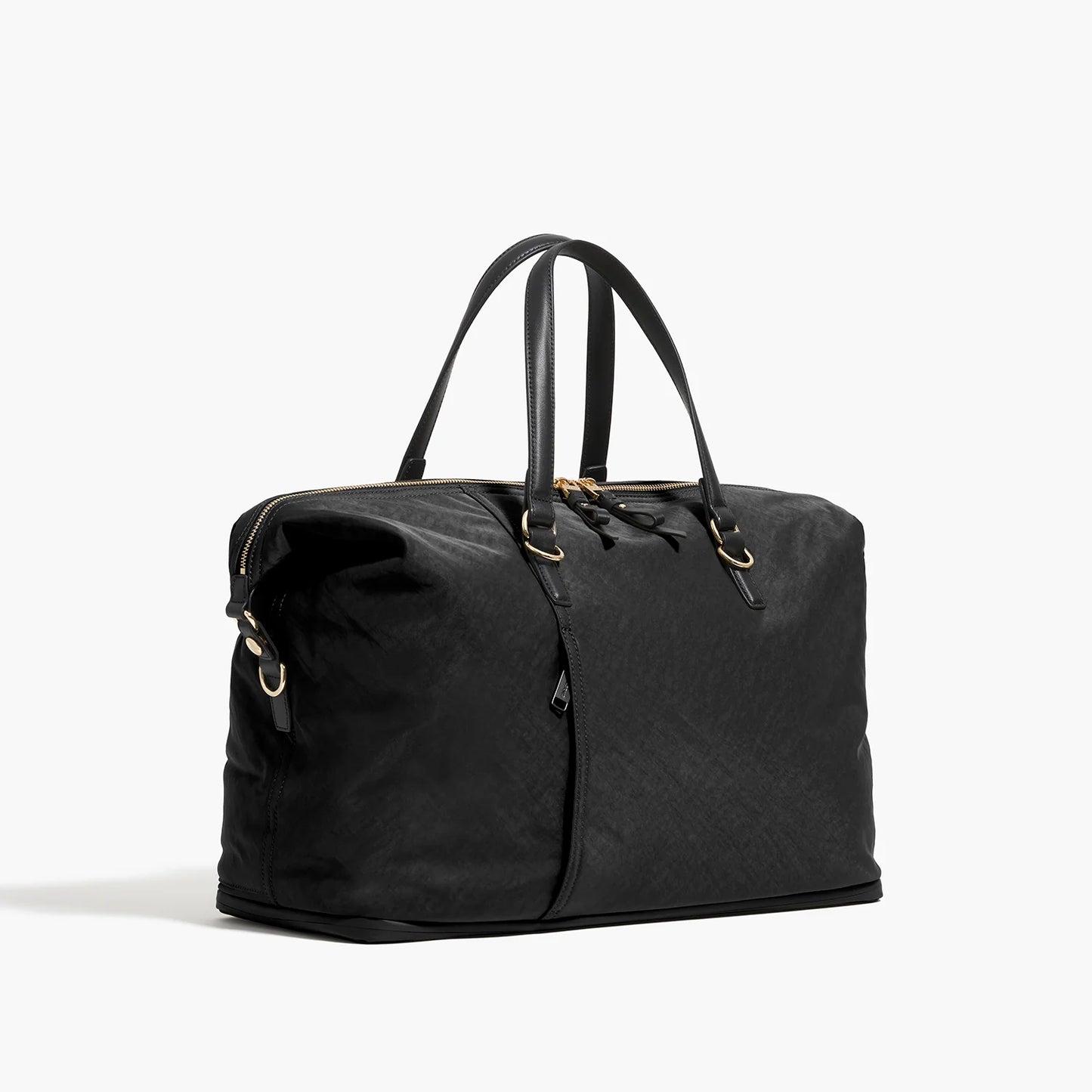 Weekender Bag - Nylon - Black/Gold/Camel