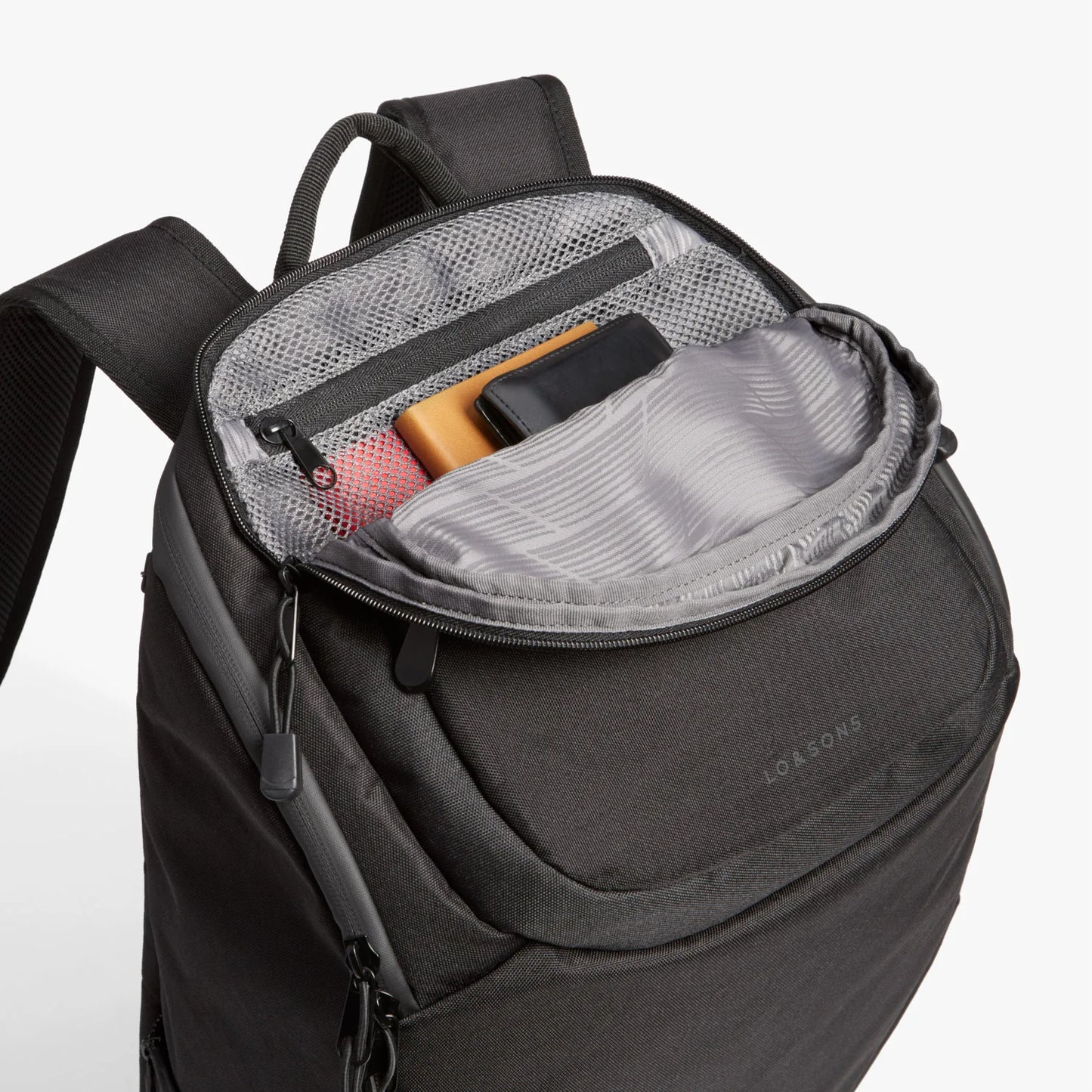 Lauren Hand Bag Inc 600D Recycled Poly Backpack - Onyx/Black/Grey Wave