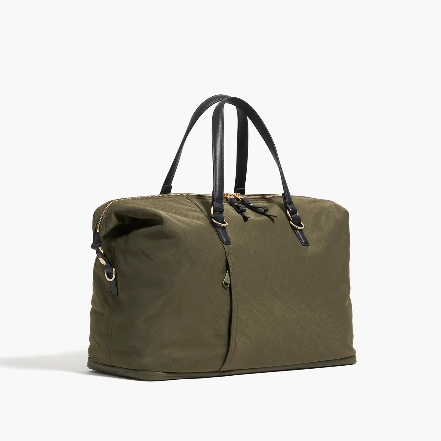Nylon Weekender Bag - Green/Gold/Camel