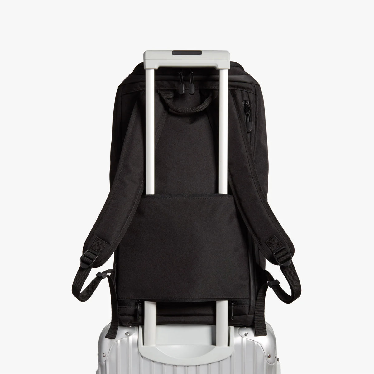 Lauren Hand Bag Inc 600D poly backpack onyx black grey wave back view