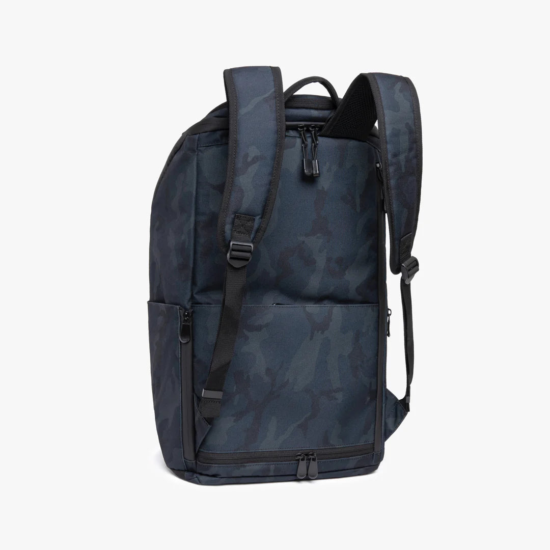 Lauren Hand Bag Inc 600D Recycled Poly Backpack - Navy Camo / Black / Grey - 35L Travel Laptop Backpack