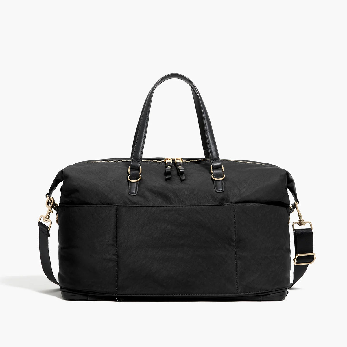 Weekender Bag - Nylon - Black/Gold/Camel