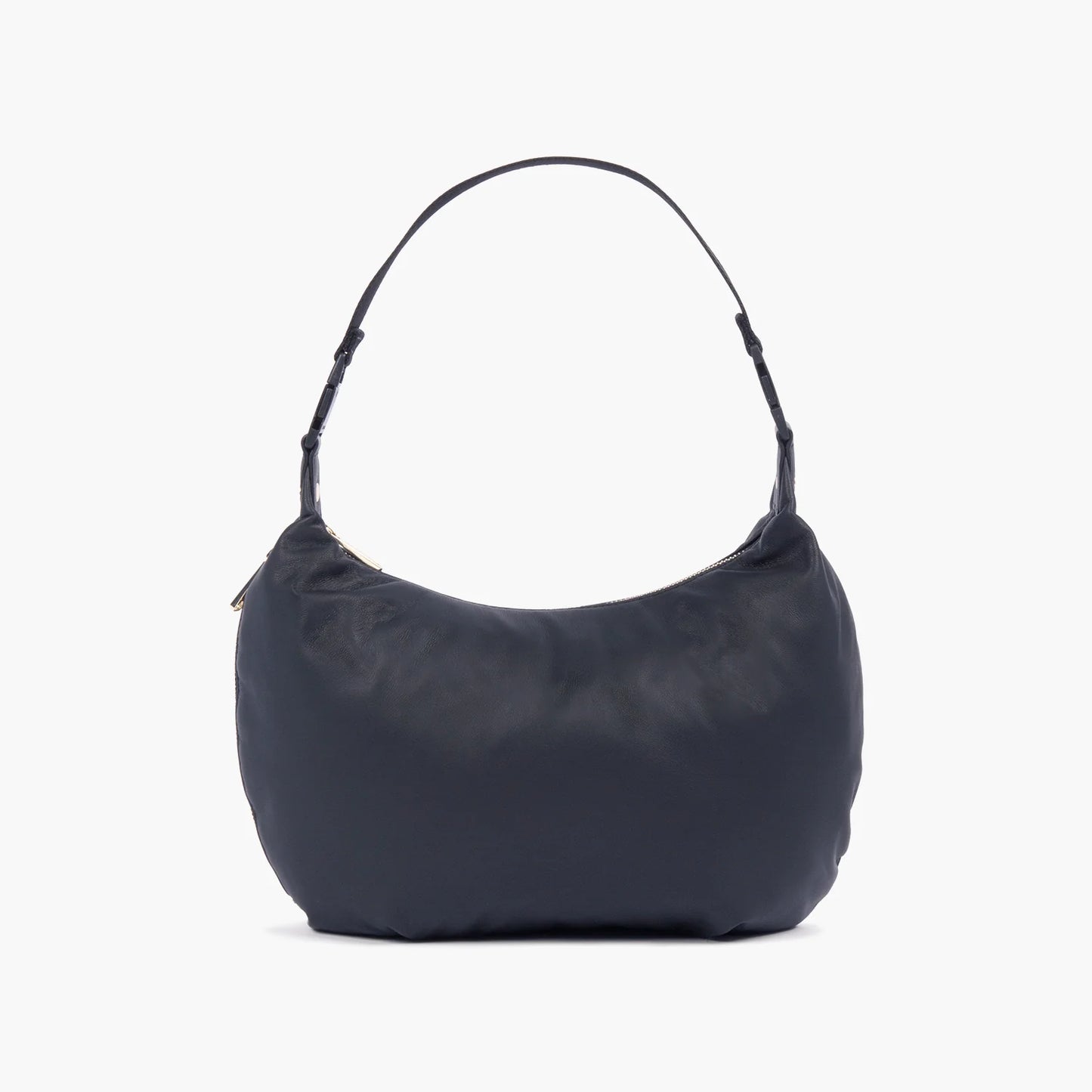 Lauren Hand Bag Inc Aoyama crossbody bag in sheepskin leather navy with gold and camel details