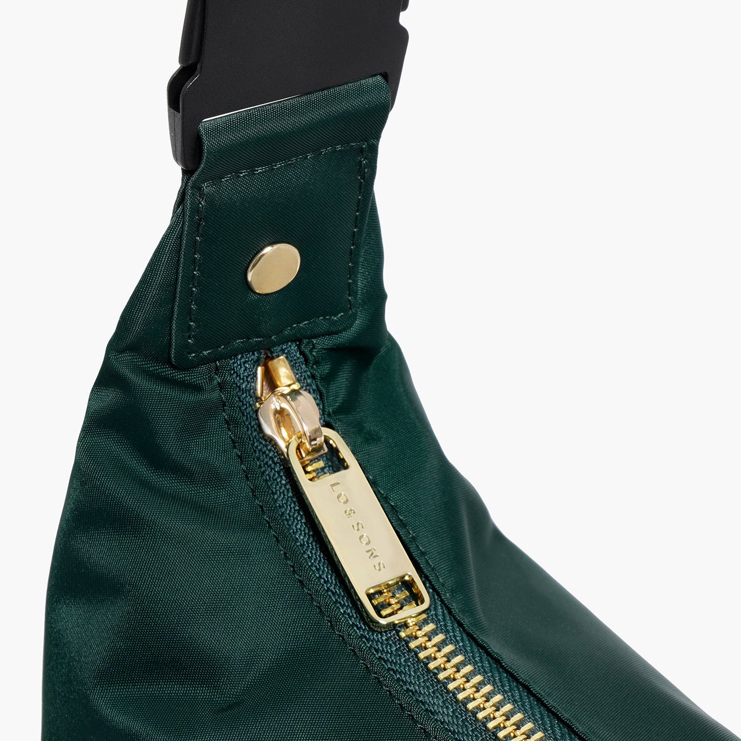 Lauren Hand Bag Inc 2 Nylon Crossbody Bag - Dark Green/Gold/Camel
