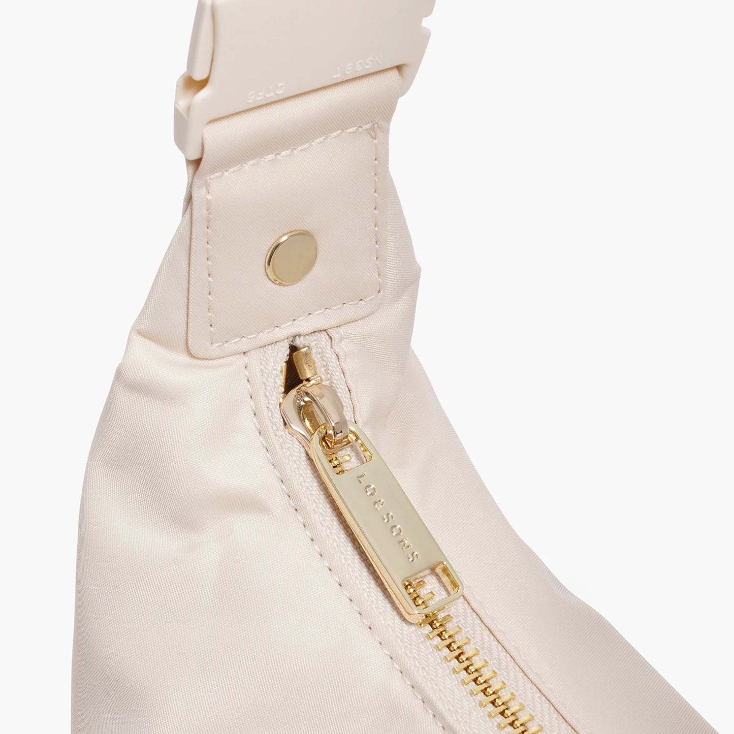 Lauren Hand Bag Inc Nylon Crossbody Bag - Ivory/Gold/Camel