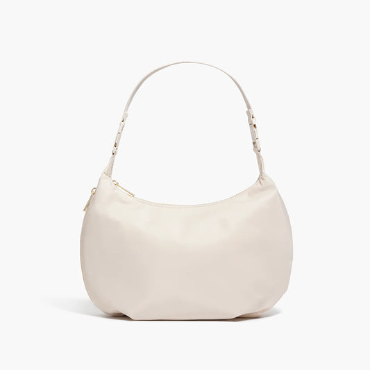 Lauren Hand Bag Inc Aoyama Nylon Crossbody Bag in Ivory/Gold/Camel