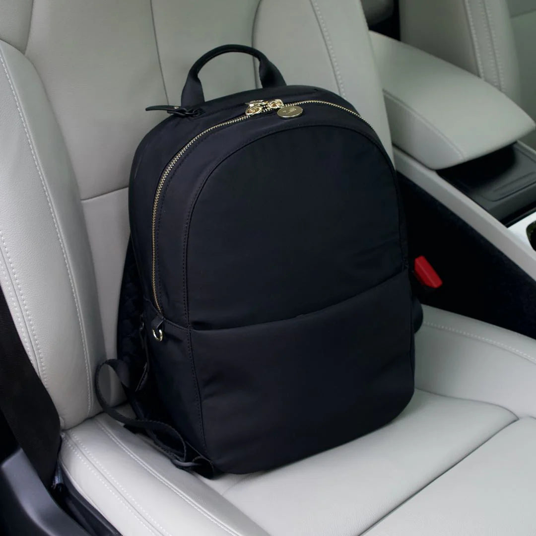 Lauren Hand Bag Inc Nylon Backpack - Black/Gold/Lavender
