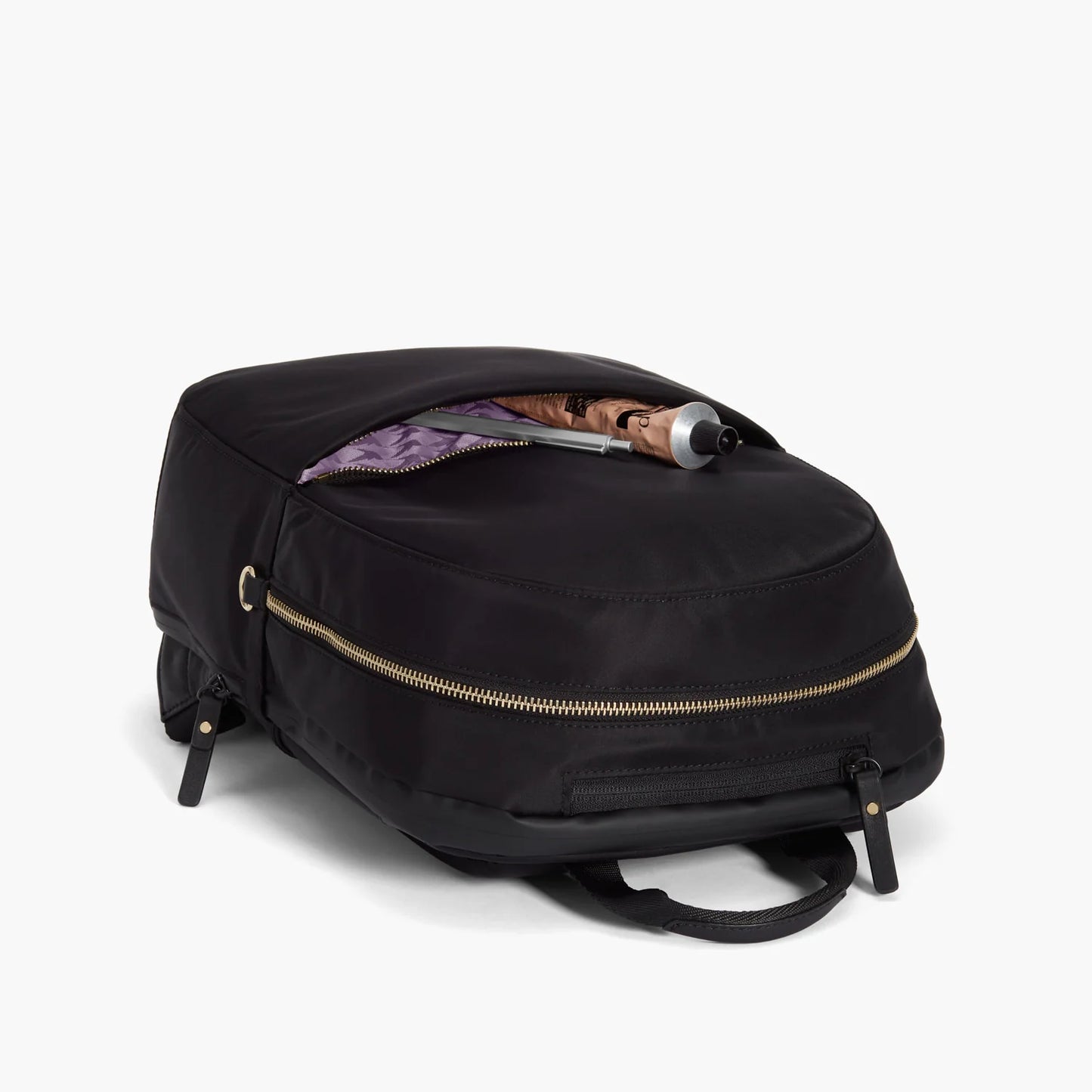 Lauren Hand Bag Inc Nylon Backpack - Black/Gold/Lavender