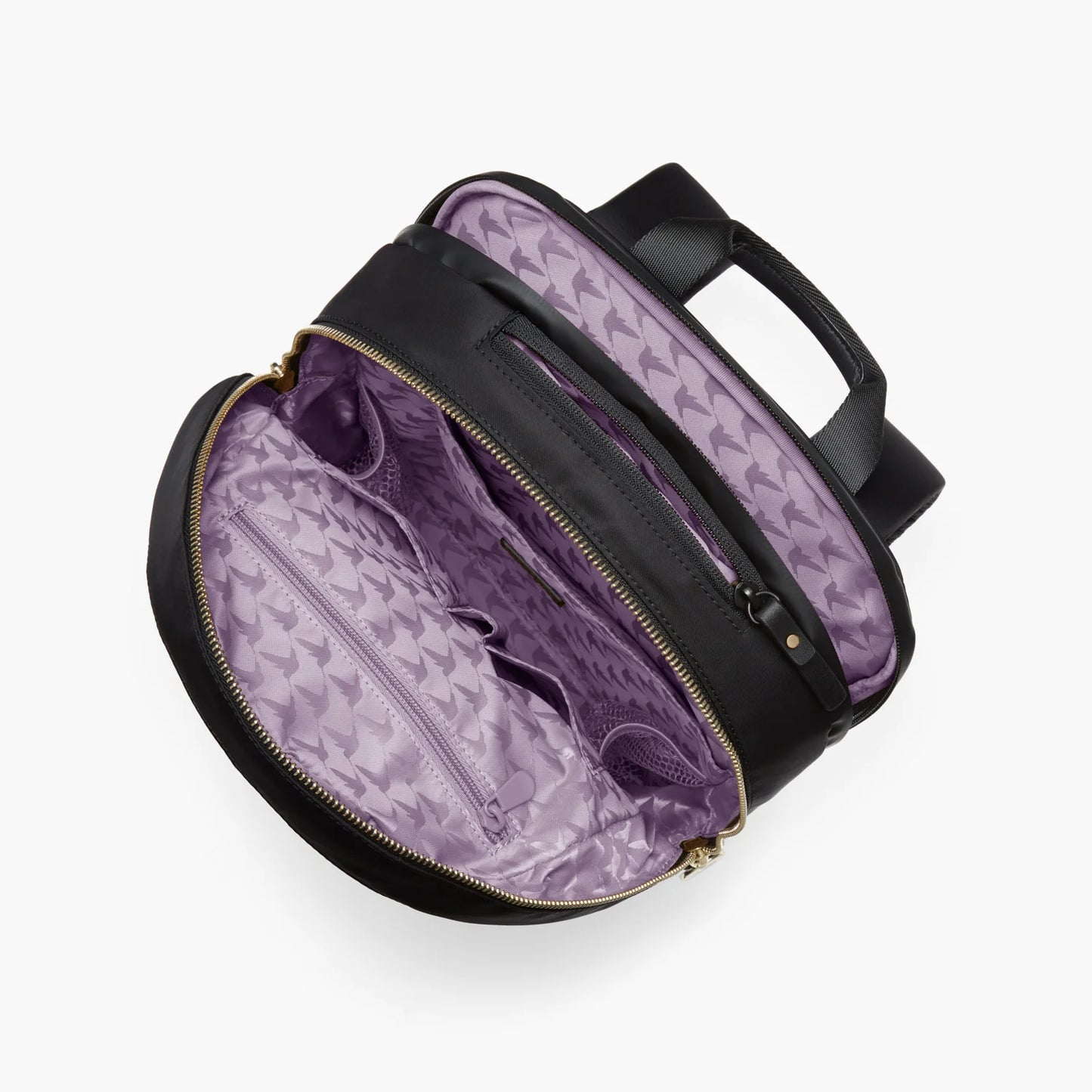 Lauren Hand Bag Inc Nylon Backpack - Black/Gold/Lavender