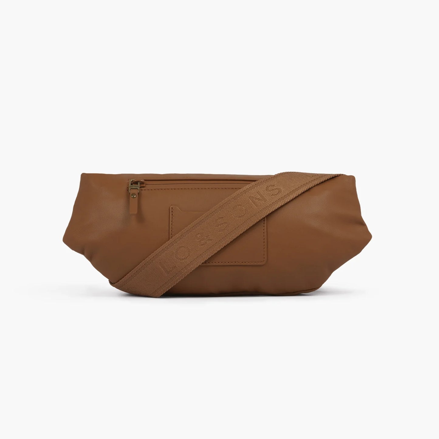 Lauren Hand Bag Inc Sheepskin Leather Cognac Fanny Pack & Sling Bag