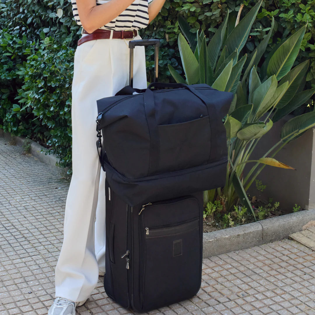 Lauren Hand Bag Inc Deluxe Large - Eco-Friendly 600D Recycled Poly Weekender in Onyx