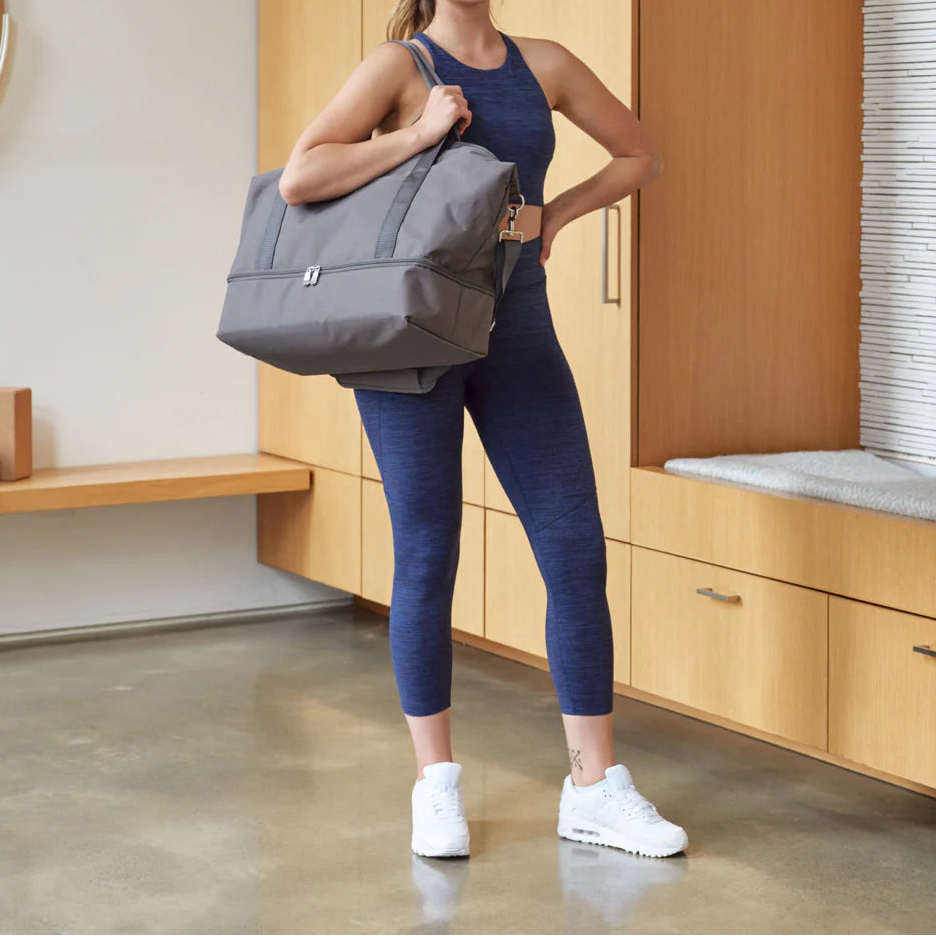 Deluxe Large Weekender Bag - 600D Recycled Poly Grey by Lauren Hand Bag Inc