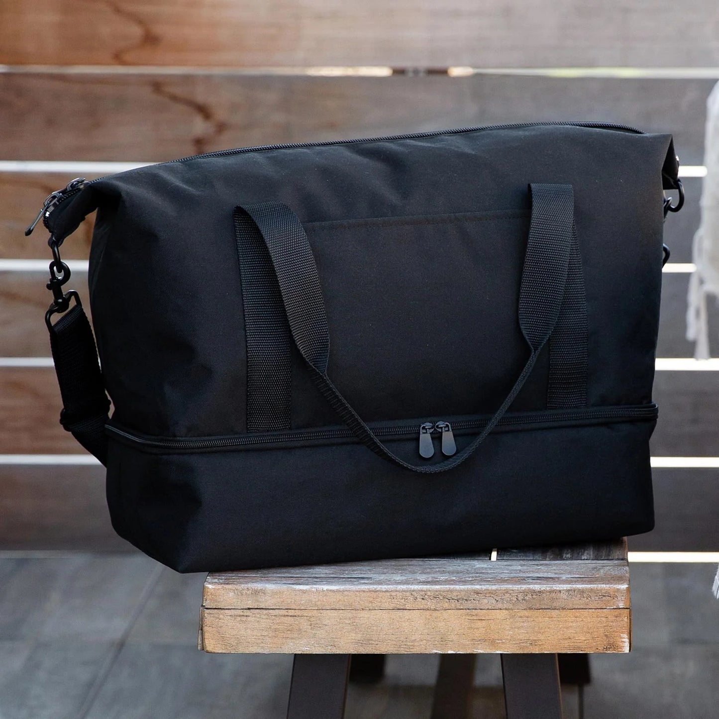 Lauren Hand Bag Inc Deluxe Large - Eco-Friendly 600D Recycled Poly Weekender in Onyx