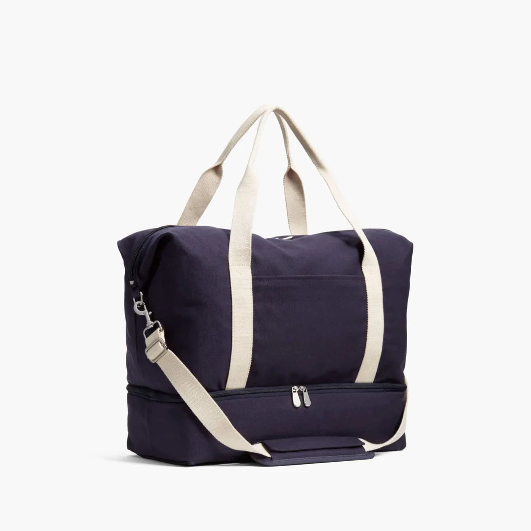 Lauren Hand Bag Inc Catalina Deluxe Small Eco-Friendly Canvas Weekender Bag in Deep Navy