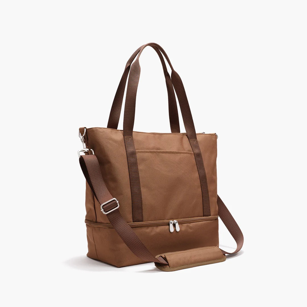 Deluxe Tote Bag - 600D Poly - Golden Brown