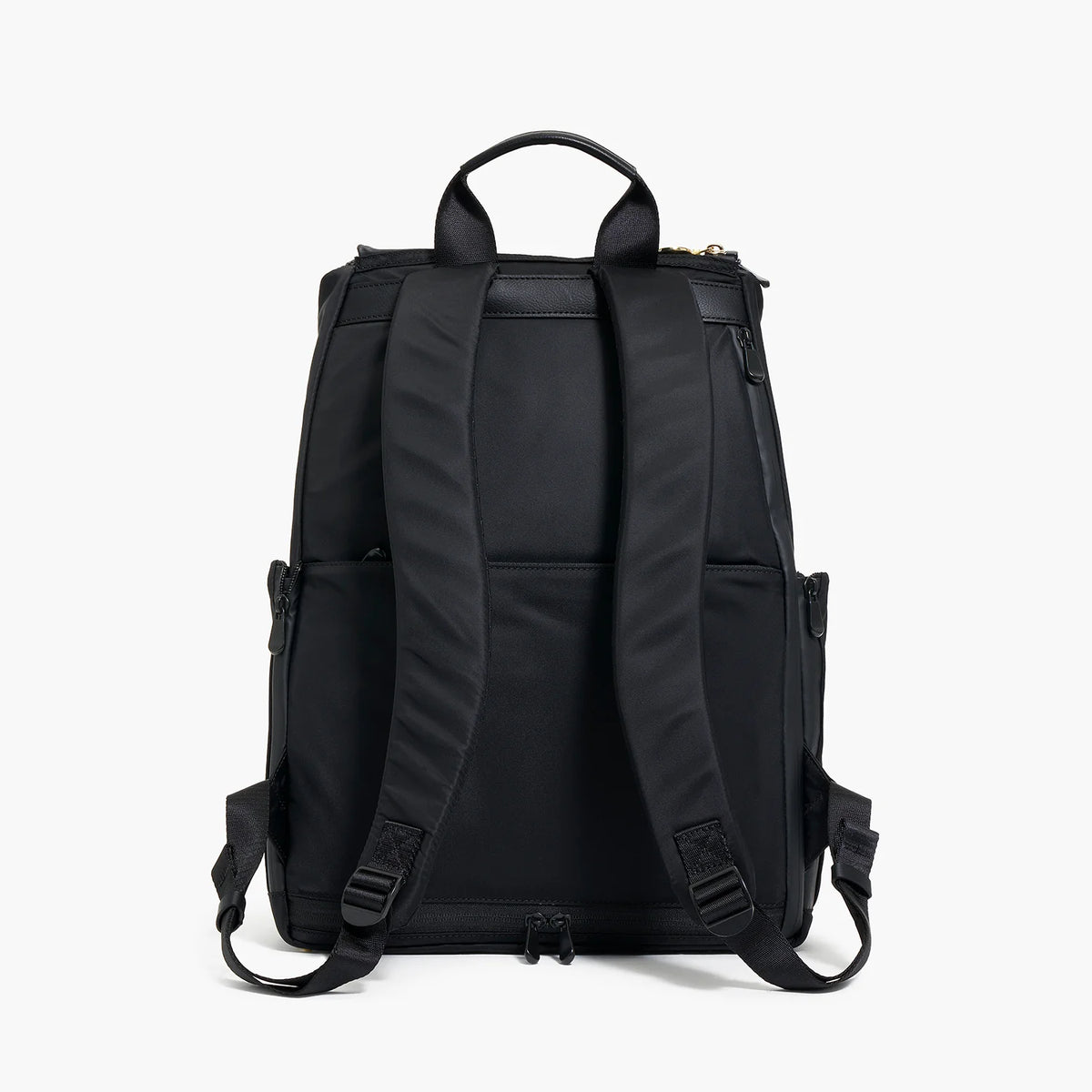 Lauren Hand Bag Inc nylon backpack black gold azure back view