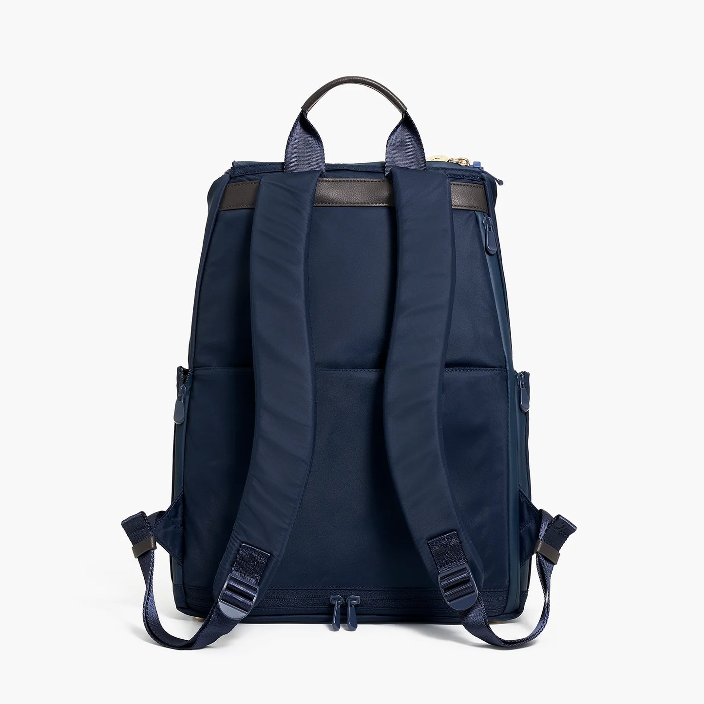 Lauren Hand Bag Inc nylon backpack deep navy gold azure back view