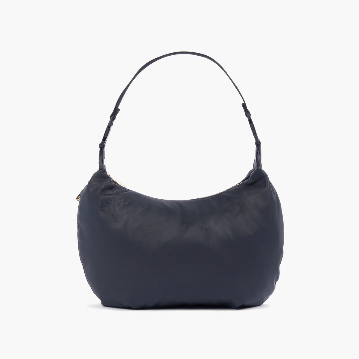 Lauren Hand Bag Inc vegan leather convertible crossbody navy gold camel front view