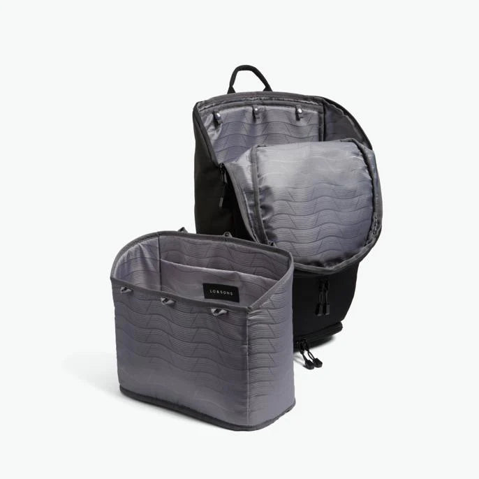Lauren Hand Bag Inc 600D Recycled Poly Backpack - Onyx/Black/Grey Wave