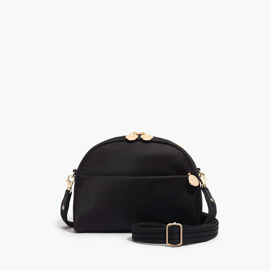 Lauren Hand Bag Inc Nouvelle Recycled Nylon Crossbody Bag in Black, Gold, and Lavender