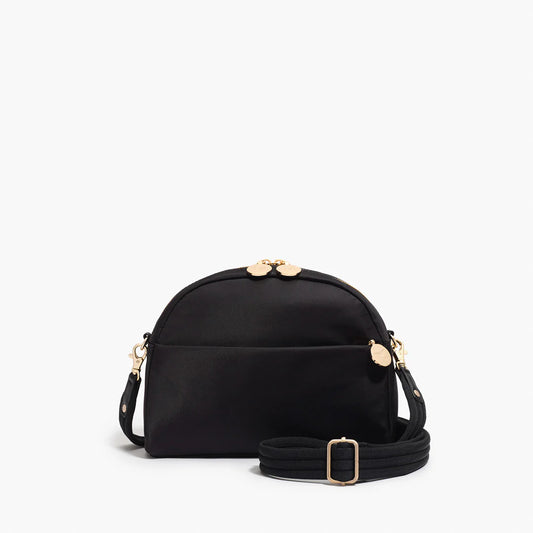 Lauren Hand Bag Inc Nouvelle Recycled Nylon Crossbody Bag in Black, Gold, and Lavender