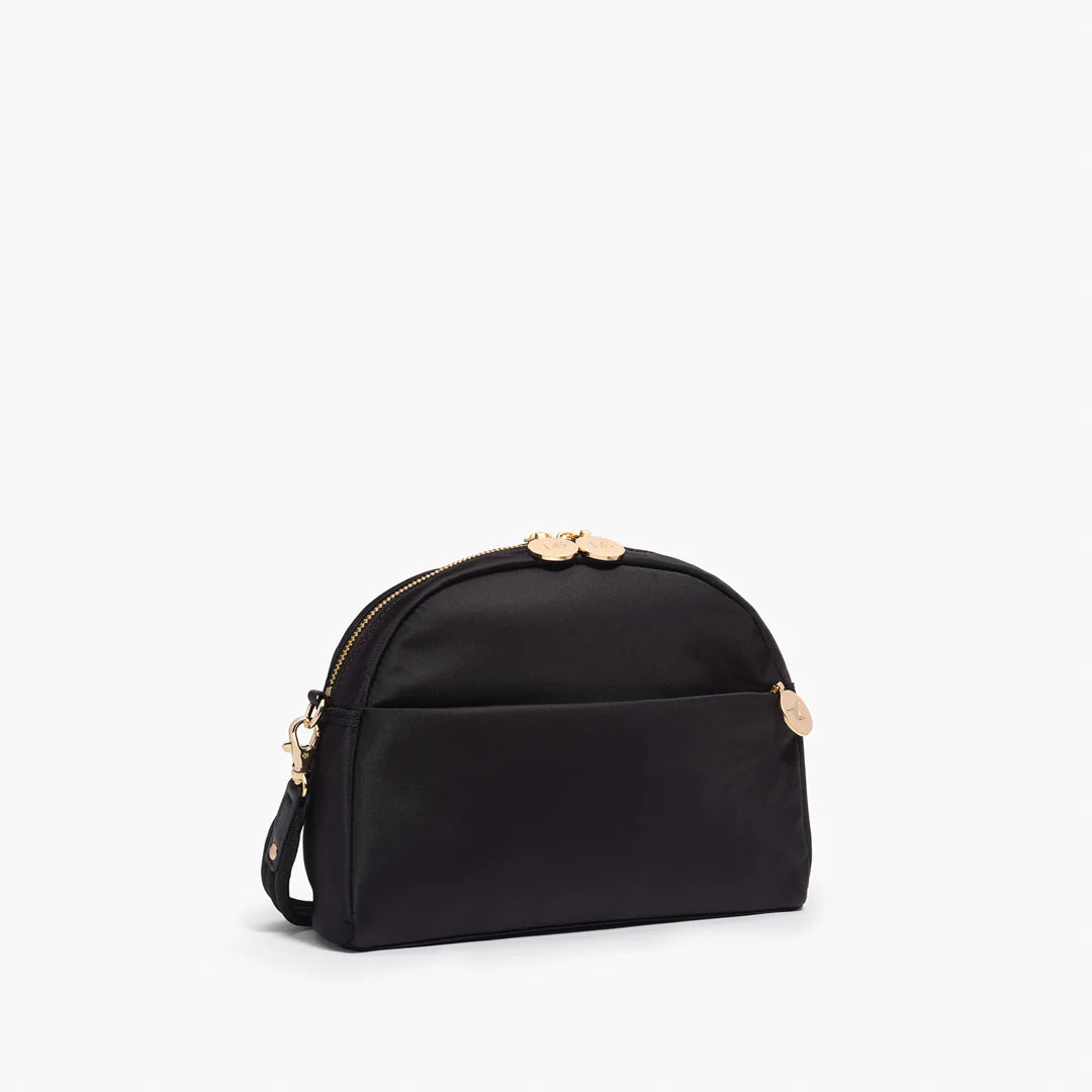 Lauren Hand Bag Inc Nouvelle Recycled Nylon Crossbody Bag - Black / Gold / Lavender