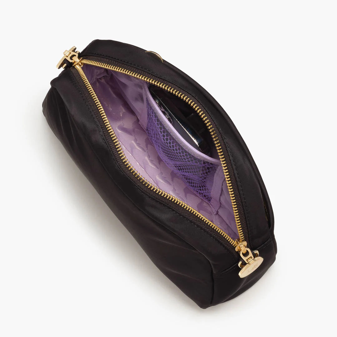 Lauren Hand Bag Inc Nouvelle Recycled Nylon Crossbody Bag - Black / Gold / Lavender