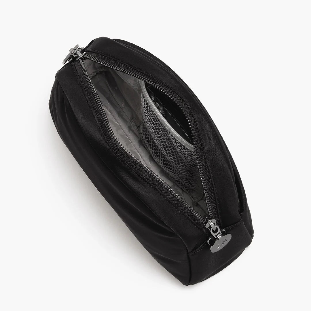 Lauren Hand Bag Inc Nouvelle Recycled Nylon Crossbody Bag - Black/Gunmetal/Grey