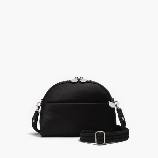 Lauren Hand Bag Inc Nouvelle Recycled Nylon Crossbody Bag in Black Silver Grey
