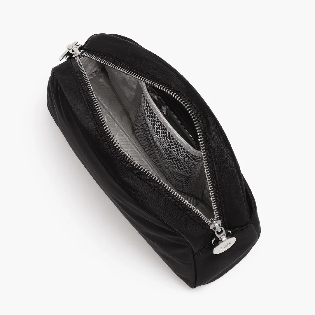 Lauren Hand Bag Inc Nouvelle Recycled Nylon Crossbody Bag - Black/Silver/Grey
