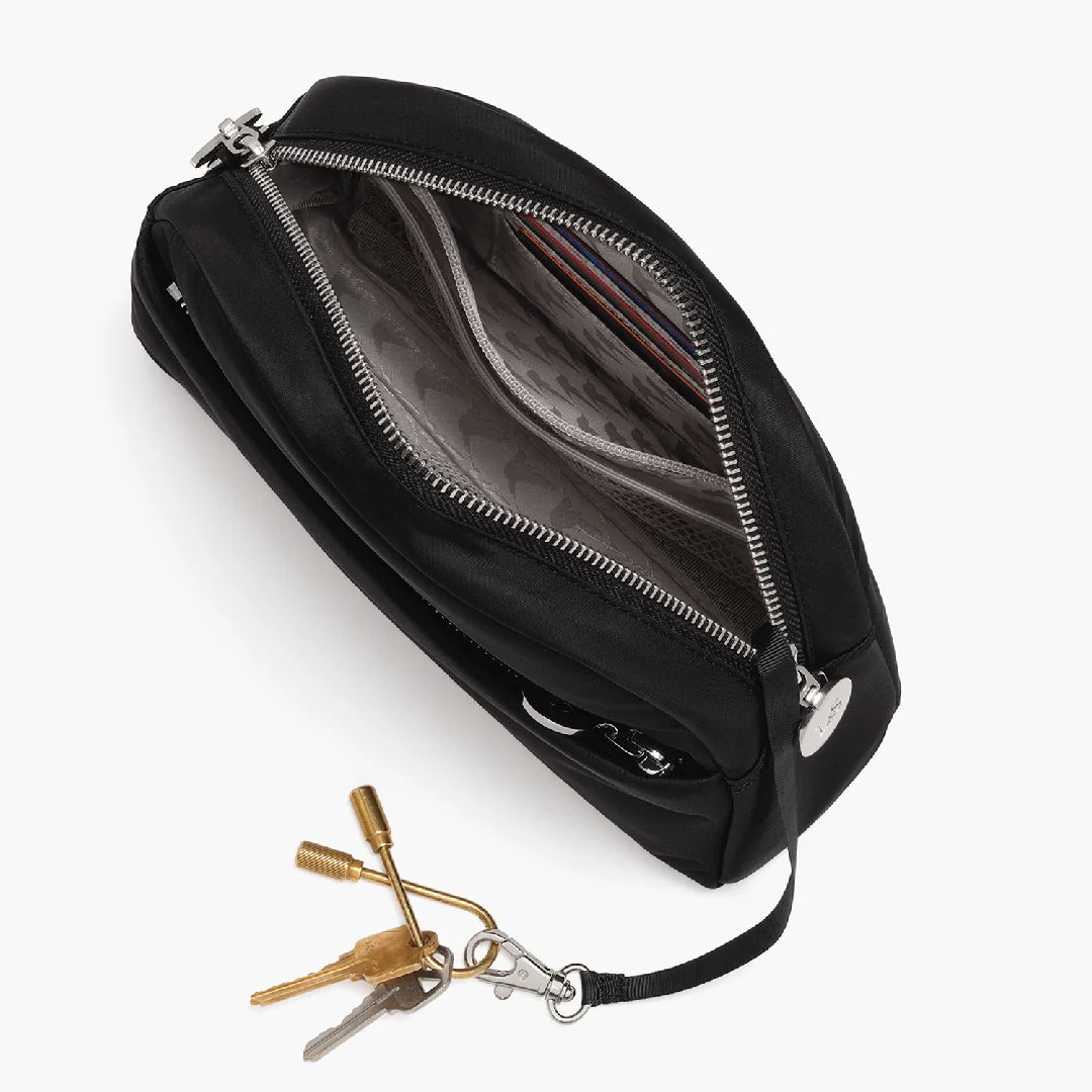Lauren Hand Bag Inc Nouvelle Recycled Nylon Crossbody Bag - Black/Silver/Grey