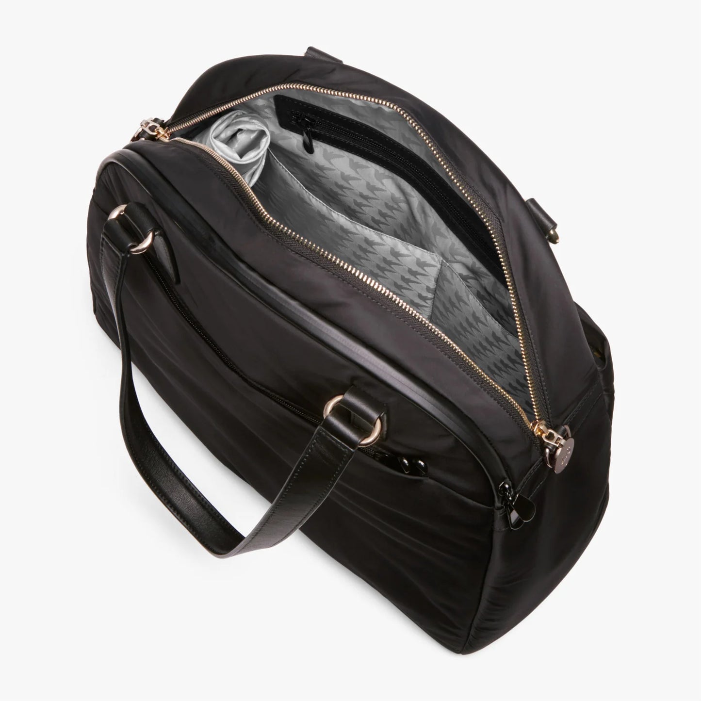 Lauren Hand Bag Inc 2 Nylon Laptop Bag - Black / Gold / Grey