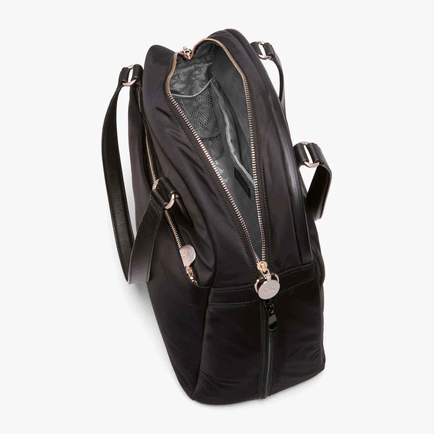 Lauren Hand Bag Inc 2 Nylon Laptop Bag - Black / Gold / Grey