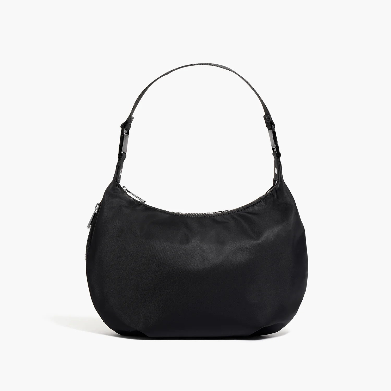 Lauren Hand Bag Inc nylon crossbody bag black gunmetal grey front view