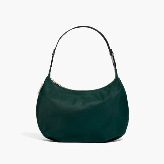 Lauren Hand Bag Inc Aoyama 2 Nylon Crossbody Bag in Dark Green, Gold, and Camel