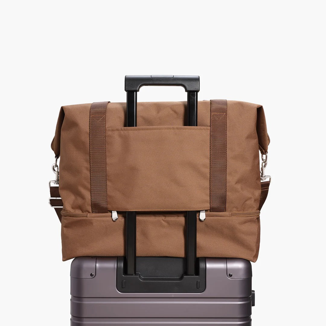 Deluxe Large Weekender Bag - 600D Poly - Golden Brown