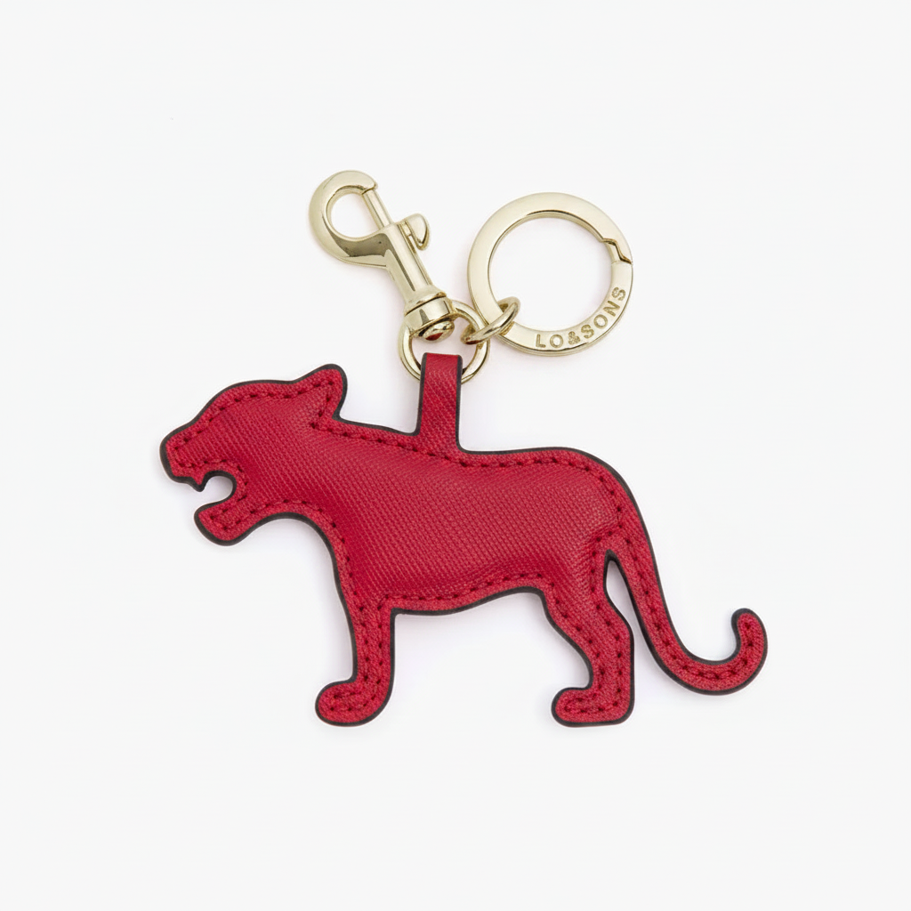 Lauren Hand Bag Inc Zodiac Charm - Saffiano Leather Red - Year of the Tiger