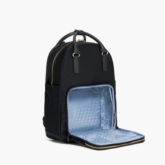 Lauren Hand Bag Inc Rowledge 2 Nylon Backpack Tote in Black, Gold, and Azure