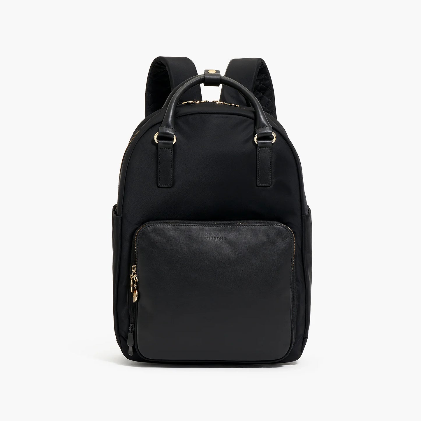 Lauren Hand Bag Inc Rowledge 2 Nylon Backpack Tote - Black/Gold/Lavender
