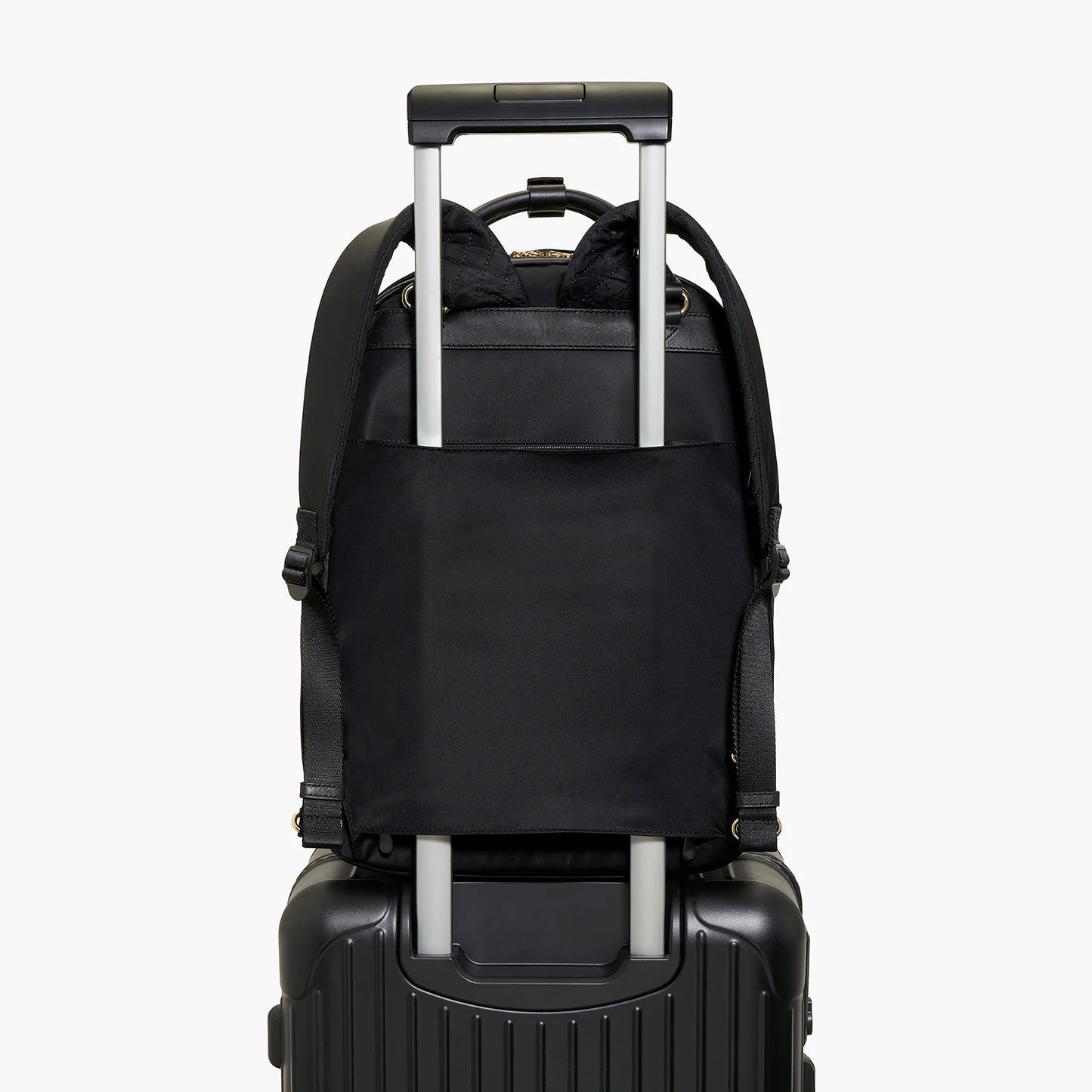 Lauren Hand Bag Inc Rowledge 2 Nylon Backpack Tote - Black/Gold/Lavender