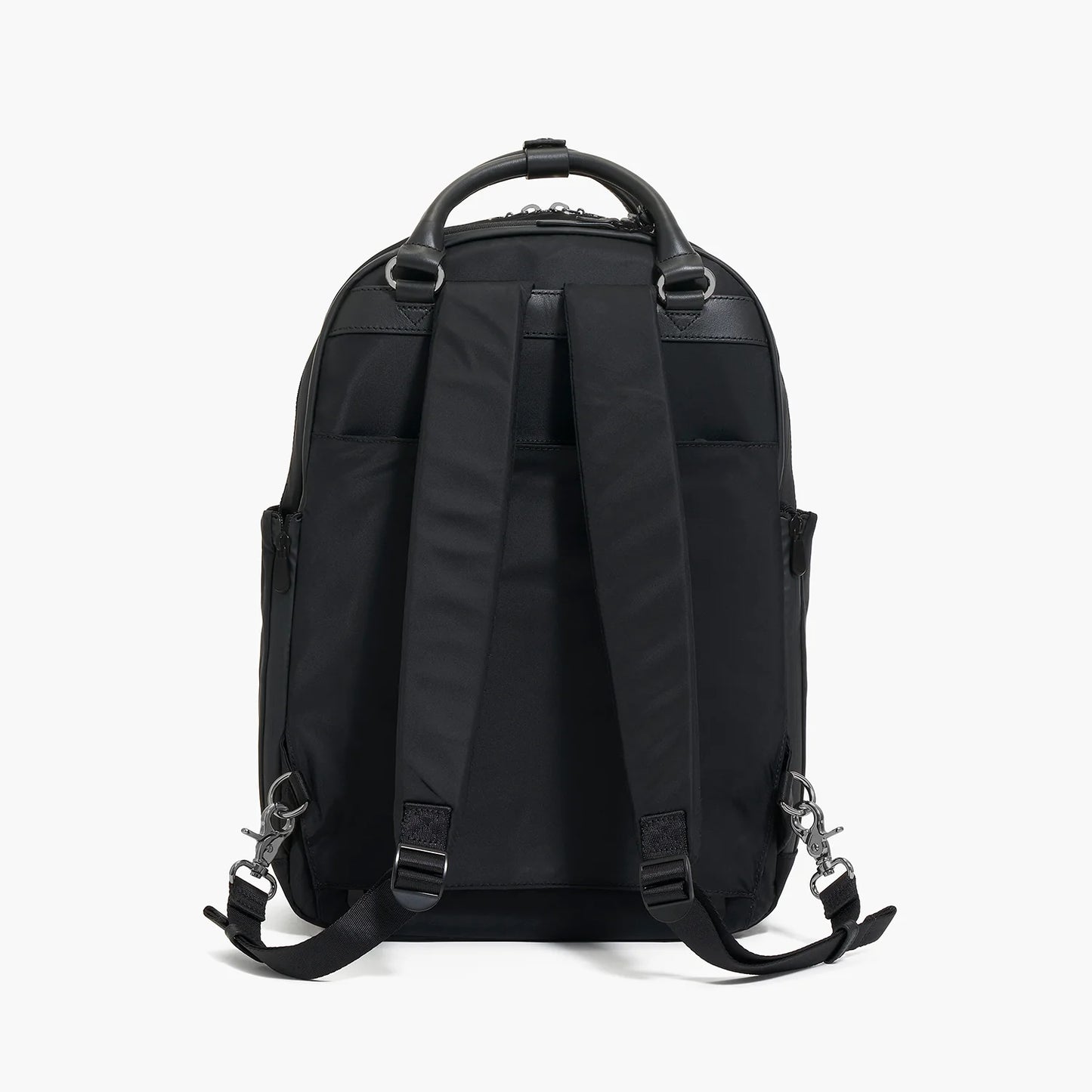 Lauren Hand Bag Inc Rowledge 2 Nylon Backpack Tote - Black/Gunmetal/Grey