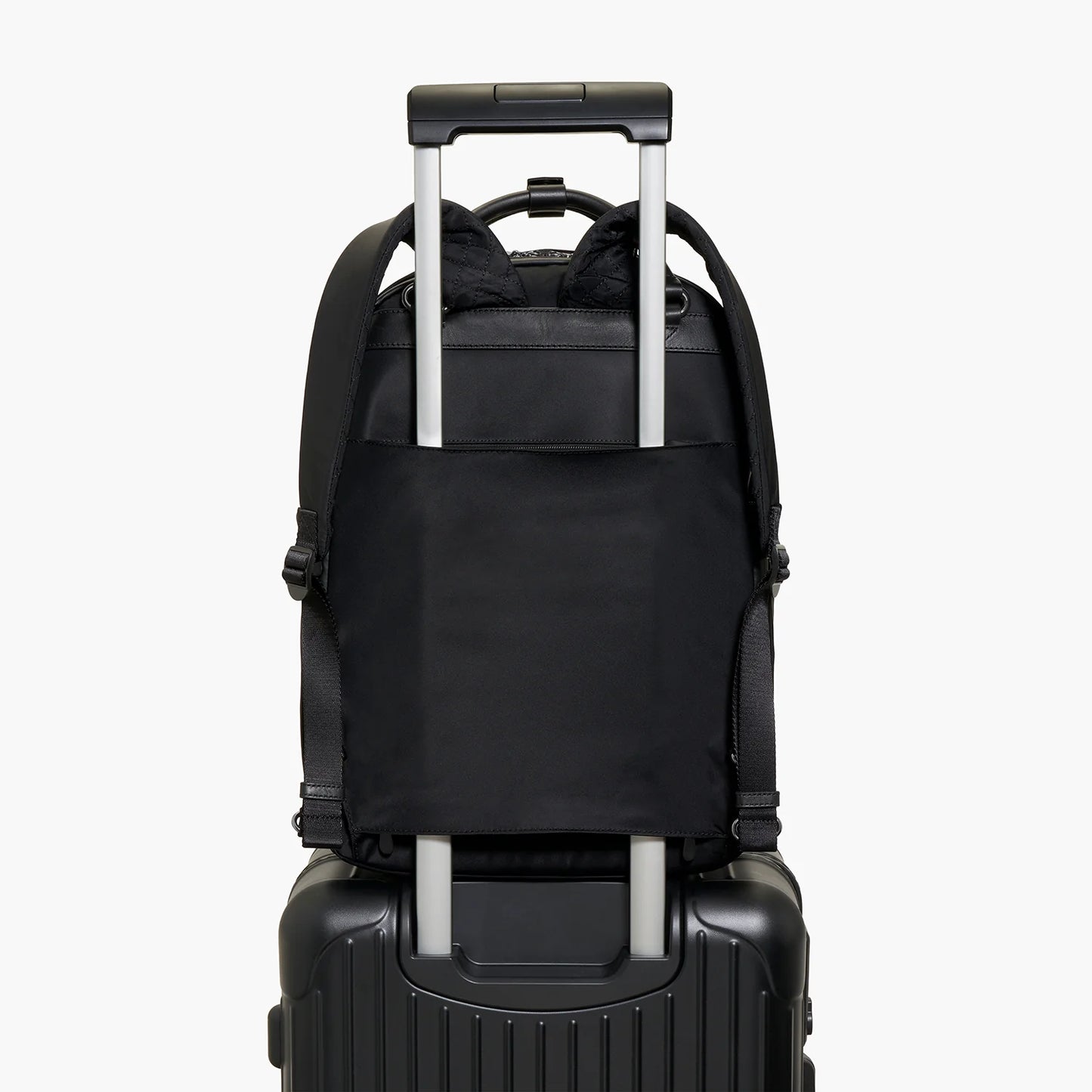Lauren Hand Bag Inc Rowledge 2 Nylon Backpack Tote - Black/Gunmetal/Grey