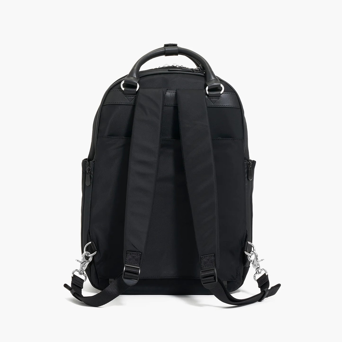 Lauren Hand Bag Inc Rowledge 2 Nylon Backpack Tote - Black/Silver/Lavender