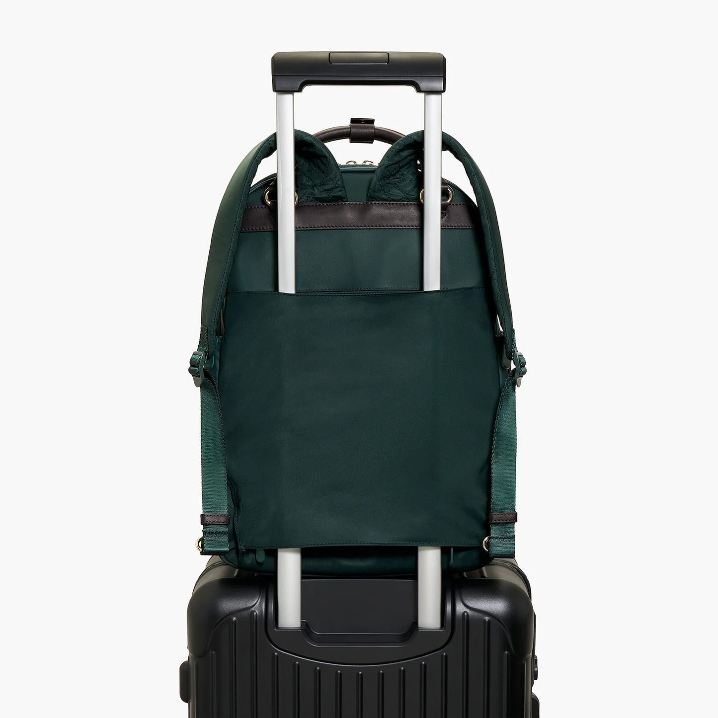 Lauren Hand Bag Inc Rowledge 2 Nylon Backpack Tote - Dark Green/Gold/Camel