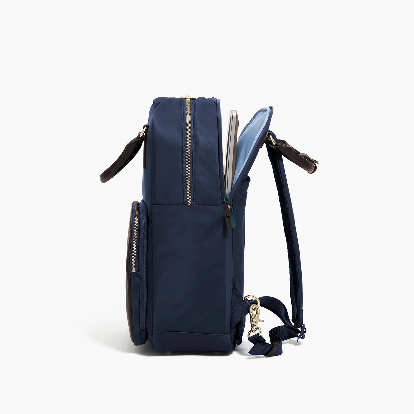 Lauren Hand Bag Inc Rowledge 2 Nylon Backpack Tote - Deep Navy / Gold / Azure