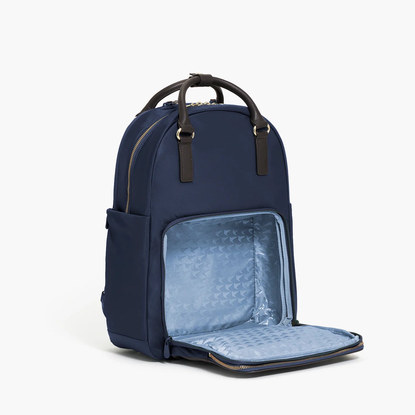 Lauren Hand Bag Inc Rowledge 2 Nylon Backpack Tote in Deep Navy Gold Azure