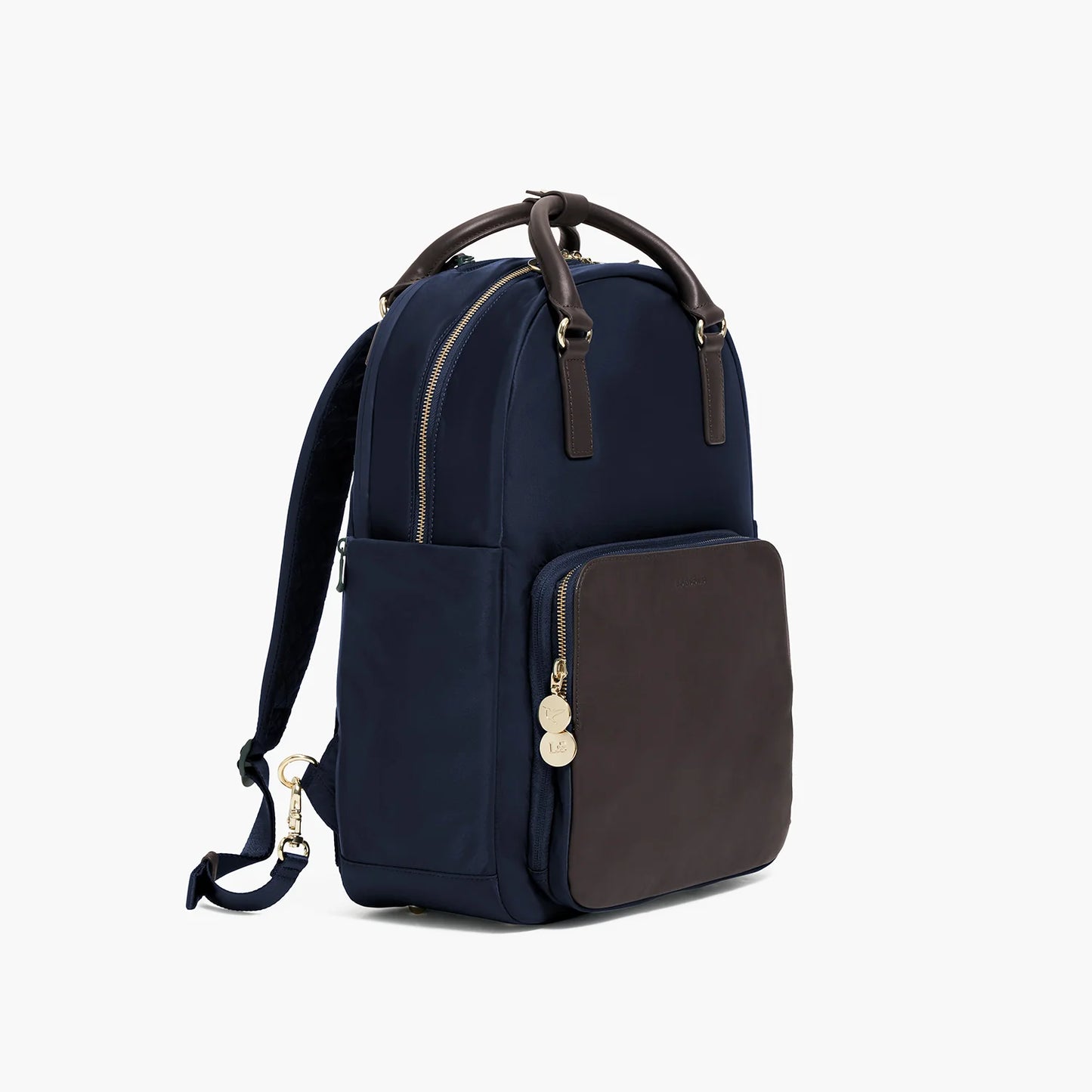 Lauren Hand Bag Inc Rowledge 2 Nylon Backpack Tote - Deep Navy / Gold / Azure