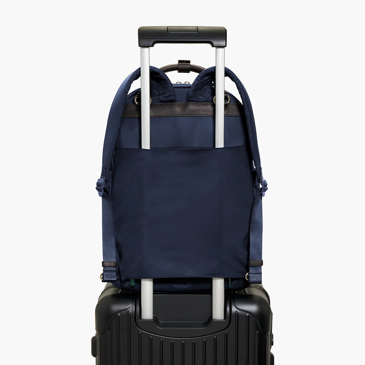 Lauren Hand Bag Inc Rowledge 2 Nylon Backpack Tote - Deep Navy / Gold / Azure